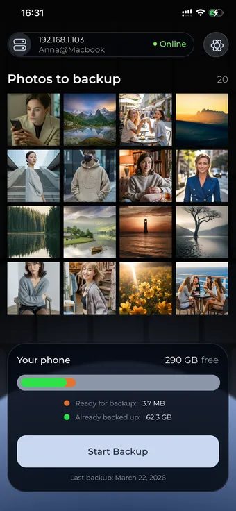 TonfotosSync — mobile app for photo backup from phone